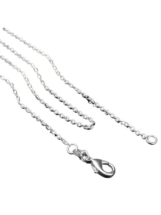 925 Sterling Silver 1mm Rolo Chain Necklace 22" Minimalist Jewelry Layering - Picture 3 of 3